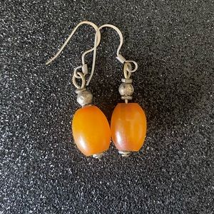Amber Bead Earrings